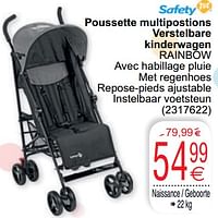 Poussette multipostions verstelbare kinderwagen rainbow-Safety 1st