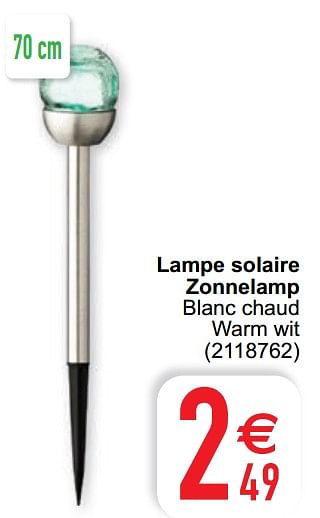 Promotions Lampe solaire zonnelamp - Produit maison - Cora - Valide de 17/05/2022 à 30/05/2022 chez Cora