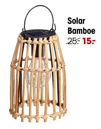Promotions Solar bamboe - Produit maison - Kwantum - Valide de 13/05/2022 à 31/10/2022 chez Kwantum
