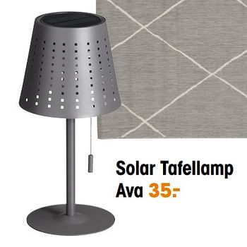 Promoties Solar tafellamp ava - Huismerk - Kwantum - Geldig van 13/05/2022 tot 31/10/2022 bij Kwantum