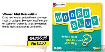 Promotions Woord bluf reis editie - Just Games - Valide de 14/05/2022 à 22/05/2022 chez BoekenVoordeel