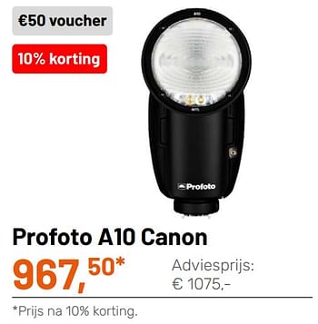 Promoties Profoto a10 canon - Profoto - Geldig van 11/05/2022 tot 12/06/2022 bij Kamera Express