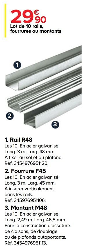 Huismerk - Castorama Lot De 10 Rails Fourrures Ou Montants - Promotie ...