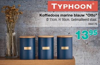 Promoties Koffiedoos marine blauw otto - Typhoon - Geldig van 24/04/2022 tot 22/05/2022 bij Home & Co