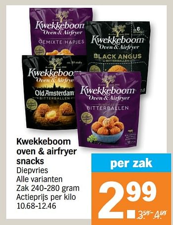 Promoties Kwekkeboom oven + airfryer snacks - KWEKKEBOOM - Geldig van 16/05/2022 tot 22/05/2022 bij Albert Heijn