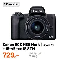 Canon eos m50 mark ii zwart + 15-45mm is stm-Canon