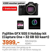 Fujifilm gfx 50s ii holiday kit capture one + 32 gb sd kaart-Fujifilm