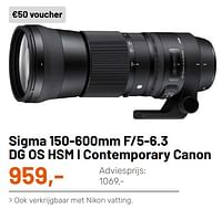 Sigma 150-600mm f-5-6.3 dg os hsm i contemporary canon-Sigma