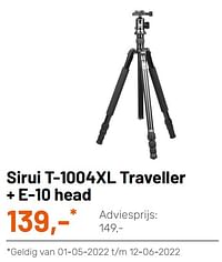 Sirui t-1004xl traveller + e-10 head-Sirui