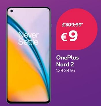 Promoties Oneplus nord 2 128gb 5g - OnePlus - Geldig van 16/05/2022 tot 30/05/2022 bij Proximus