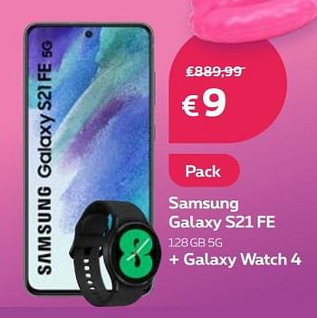 Promoties Samsung galaxy s21 fe 128gb 5g + galaxy watch 4 - Samsung - Geldig van 16/05/2022 tot 30/05/2022 bij Proximus