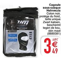 Cagoule sous-casque muts onder helm noir - zwart-Huismerk - Cora