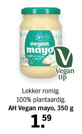 Promoties Ah vegan mayo - Huismerk - Albert Heijn - Geldig van 15/05/2022 tot 22/05/2022 bij Albert Heijn