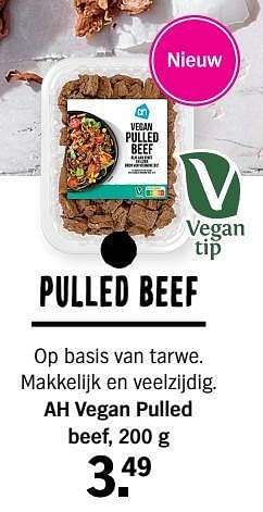 Promoties Ah vegan pulled beef - Huismerk - Albelli - Geldig van 15/05/2022 tot 22/05/2022 bij Albert Heijn