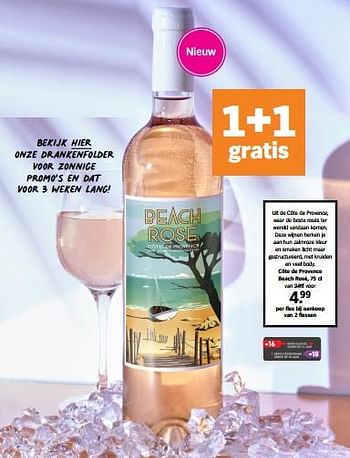 Promoties Côte de provence beach rosé - Rosé wijnen - Geldig van 15/05/2022 tot 22/05/2022 bij Albert Heijn