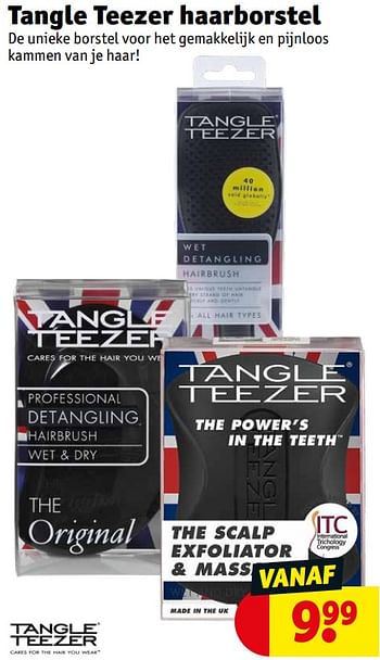 Promoties Tangle teezer haarborstel - Tangle Teezer - Geldig van 17/05/2022 tot 22/05/2022 bij Kruidvat