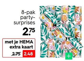 Promoties 8-pak party - surprises - Huismerk - Hema - Geldig van 16/05/2022 tot 22/05/2022 bij Hema