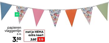 Promoties Papieren vlaggenlijn - Huismerk - Hema - Geldig van 16/05/2022 tot 22/05/2022 bij Hema