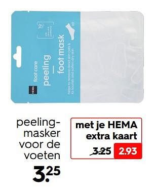 Promotions Peeling- masker voor de voeten - Produit maison - Hema - Valide de 16/05/2022 à 22/05/2022 chez Hema