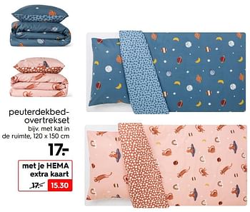 Promotions Peuterdekbed- overtrekset - Produit maison - Hema - Valide de 16/05/2022 à 22/05/2022 chez Hema