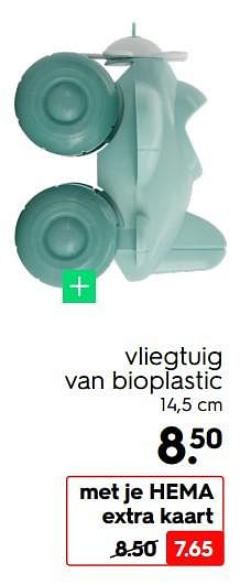 Promotions Vliegtuig van bioplastic - Produit maison - Hema - Valide de 16/05/2022 à 22/05/2022 chez Hema