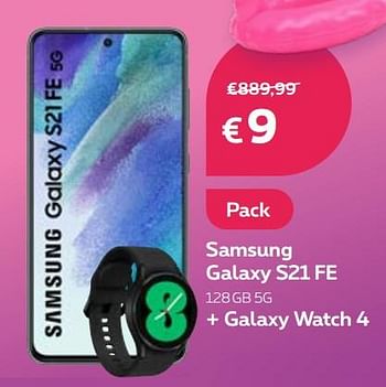 Promotions Samsung galaxy s21 fe 128gb 5g + galaxy watch 4 - Samsung - Valide de 16/05/2022 à 30/05/2022 chez Proximus