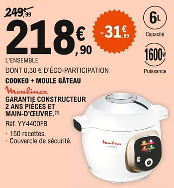 Moulinex Moulinex cookeo + moule gâteau yy4400fb - En promotion chez  E.Leclerc