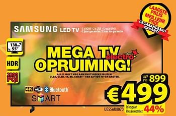 Promoties Samsung led tv ue55au8070 - Samsung - Geldig van 18/05/2022 tot 25/05/2022 bij ElectroStock