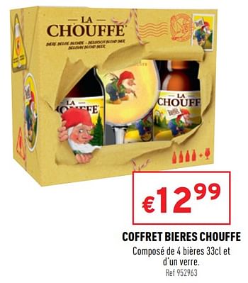 Promoties Coffret bieres chouffe - Brasserie d'Achouffe - Geldig van 18/05/2022 tot 22/05/2022 bij Trafic