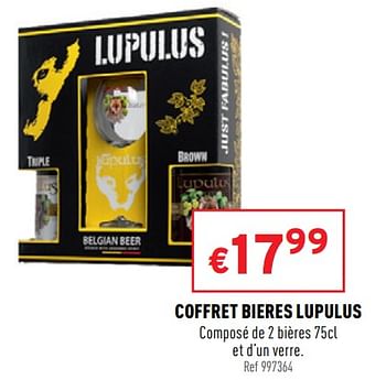 Promotions Coffret bieres lupulus - Lupulus - Valide de 18/05/2022 à 22/05/2022 chez Trafic