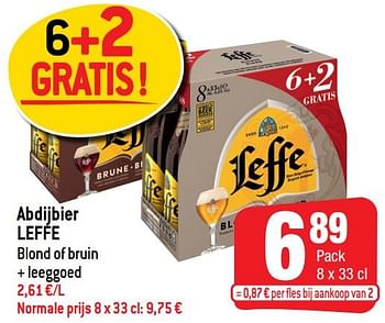 Promoties Abdijbier leffe - Leffe - Geldig van 18/05/2022 tot 24/05/2022 bij Smatch
