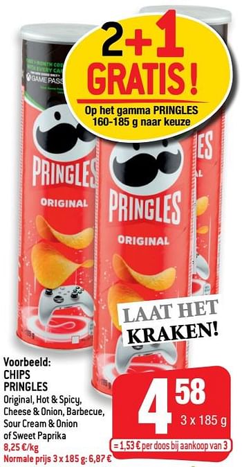 Promoties Chips pringles - Pringles - Geldig van 18/05/2022 tot 24/05/2022 bij Smatch