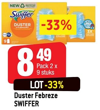 Promoties Duster febreze swiffer - Swiffer - Geldig van 18/05/2022 tot 24/05/2022 bij Smatch