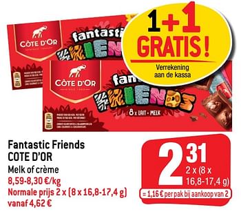 Promoties Fantastic friends cote d’or - Cote D'Or - Geldig van 18/05/2022 tot 24/05/2022 bij Smatch