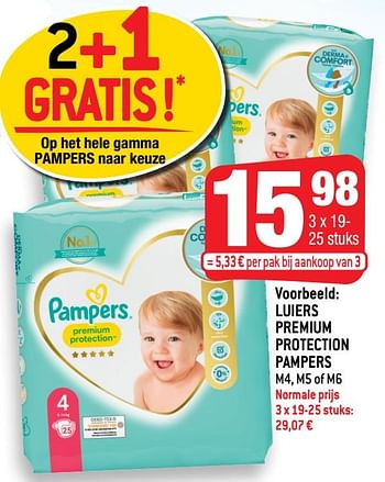 Promoties Luiers premium protection pampers - Pampers - Geldig van 18/05/2022 tot 24/05/2022 bij Smatch