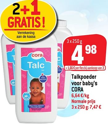 Promoties Talkpoeder voor baby’s cora - Huismerk - Match - Geldig van 18/05/2022 tot 24/05/2022 bij Match