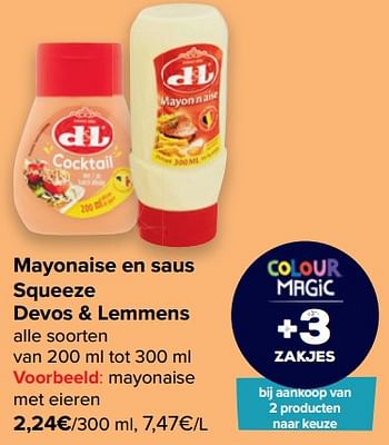 Promotions Mayonaise met eieren - Devos Lemmens - Valide de 18/05/2022 à 30/05/2022 chez Carrefour