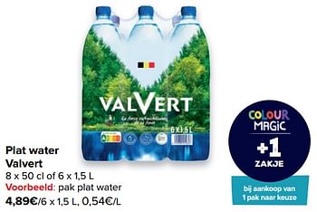 Promoties Pak plat water - Valvert - Geldig van 18/05/2022 tot 30/05/2022 bij Carrefour