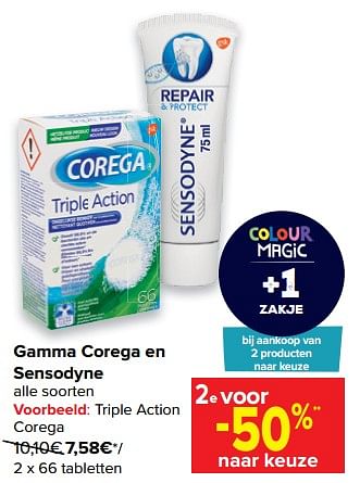 Promoties Triple action corega - Corega - Geldig van 18/05/2022 tot 30/05/2022 bij Carrefour
