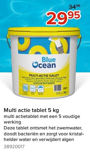 Promoties Multi actie tablet - Blue ocean - Geldig van 30/05/2022 tot 19/06/2022 bij Euro Shop