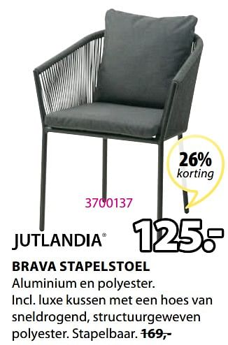 Promotions Brava stapelstoel - Jutlandia - Valide de 16/05/2022 à 29/05/2022 chez Jysk