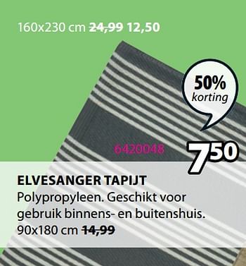 Promoties Elvesanger tapijt - Huismerk - Jysk - Geldig van 16/05/2022 tot 29/05/2022 bij Jysk