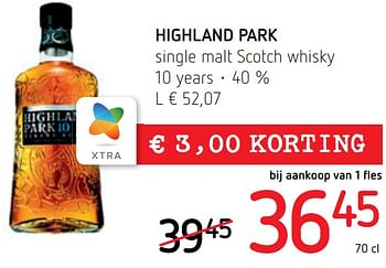 Promoties Highland park single malt scotch whisky - Highland Park - Geldig van 19/05/2022 tot 01/06/2022 bij Spar (Colruytgroup)