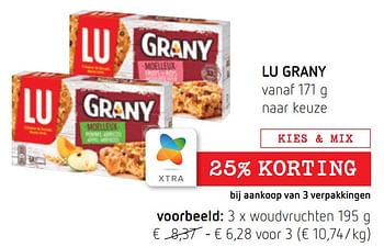 Promoties Lu grany woudvruchten - Lu - Geldig van 19/05/2022 tot 01/06/2022 bij Spar (Colruytgroup)