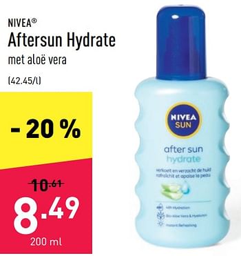 Promoties Aftersun hydrate - Nivea - Geldig van 27/05/2022 tot 03/06/2022 bij Aldi