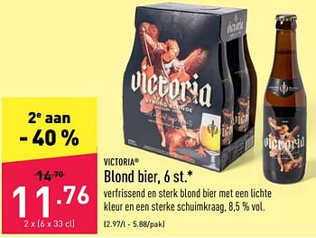 Promoties Blond bier - Victoria - Geldig van 23/05/2022 tot 03/06/2022 bij Aldi
