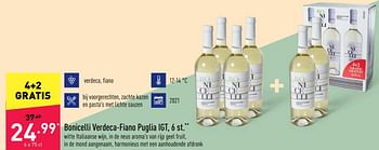 Promoties Bonicelli verdeca-fiano puglia igt - Witte wijnen - Geldig van 27/05/2022 tot 03/06/2022 bij Aldi