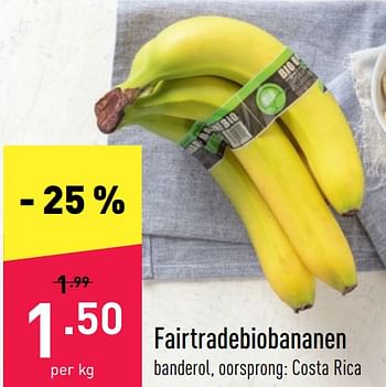 Promotions Fairtradebiobananen - Produit maison - Aldi - Valide de 23/05/2022 à 28/05/2022 chez Aldi