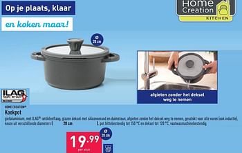 Promoties Kookpot 20 cm - HOME CREATION - Geldig van 25/05/2022 tot 03/06/2022 bij Aldi