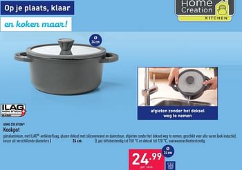 Promoties Kookpot 24 cm - HOME CREATION - Geldig van 25/05/2022 tot 03/06/2022 bij Aldi